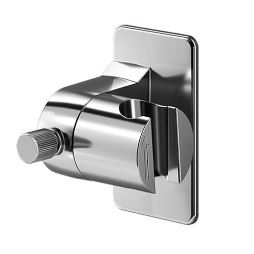 Duschkopfhalterung ohne Bohren - Neigung Verstellbar, 360° Drehbar, Duschhalterung, Brausehalter, Duschbrause Halterung ohne Bohren, Handbrause Halterung mit Extra Starkem Klebepad, Silber Duschkopfhalterung ohne Bohren - Neigung Verstellbar, 360° Drehbar, Duschhalterung, Brausehalter, Duschbrause Halterung ohne Bohren, Handbrause Halterung mit Extra Starkem Klebepad, Silber von Hemlosk