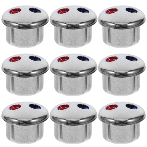 Hemobllo Wasserhahn Griff Kappen - Heiß Und Kalt Temperaturindikatoren Universelle Ersatzteile Für Küchenarmaturen Einfache Installation Langlebiges Abs Material Elegantes Rot-Blau Design von Hemobllo