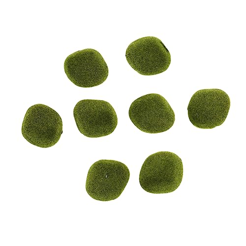 Hemobllo 1 Satz Künstlicher Moosstein Simulation Moosstein Terrarium Mooskugel Dekoration Moos-bastelstein 8 Stück von Hemobllo