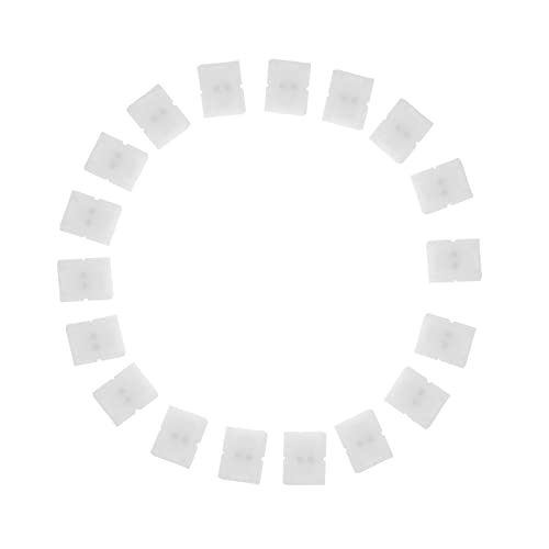 Hemobllo 1 Satz Schnalle Led Lichtband Verbinder Led Strip Clips Led-streifenklemme Intelligente Led-streifenlichter Konverter Flexibler Led- Streifenverbinder Plastik Weiß 100st von Hemobllo