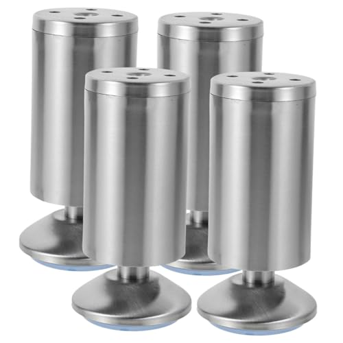 Hemobllo 1 Satz Schrankbeine Aus Edelstahl Möbelfüße Schwer Hohe Couchbeine Pflicht Möbelbeine Aus Aluminium Metallbeine Für Möbel Möbelbeine Aus Metall Rostfreier Stahl Silber 4 Stück von Hemobllo