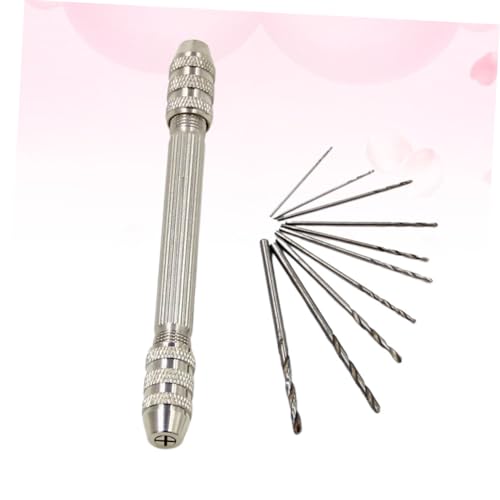 Hemobllo 1stücke Mini-handbohrer-set Aus Stahl Für Heimgebrauch Doppelkopf-bohrwerkzeug Mit Kleinen Bohrern Zum Einfachen Stanzen Von Löchern von Hemobllo