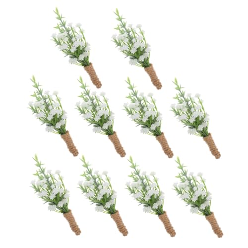 Hemobllo 10 Stück Teiliges Kleines Hochzeit Boutonniere mit Zarten Künstlichen Schleierkrautblumen Handgefertigt Stilvoll und Bequem für Bräutigam Gäste und Business Feiern mit Sicherer Hemobllo 10 Stück Teiliges Kleines Hochzeit Boutonniere mit Zarten Künstlichen Schleierkrautblumen Handgefertigt Stilvoll und Bequem für Bräutigam Gäste und Business Feiern mit Sicherer von Hemobllo