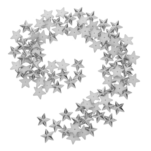 Hemobllo 100 Stück Acryl Flatback Sterne Silber Flache Rückseite Langlebige DIY Schmucksteine Vielseitige Dekoration für Kleidung Schuhe Taschen Kreative Bastelverzierung Valentine von Hemobllo