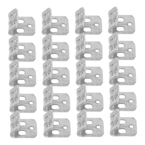 Hemobllo 100 Stück Sofa Hardware Couch Verbindungsstücke Möbelanker Abgewinkelte Halterungen Sofa Verbindungsstücke Möbelpolster Federverschlüsse Möbelverbinder Eisen Silber von Hemobllo