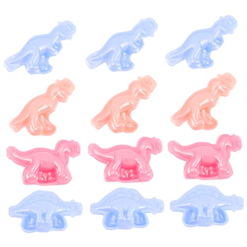 Hemobllo 12 Stück Teiliges Dinosaurier Knetformen aus Robustem Kunststoff Langlebige Dino Moulds für Glatte Sichere Modellierformen für und Knetspiel für Fantasievolles Zufällige Farbe von Hemobllo
