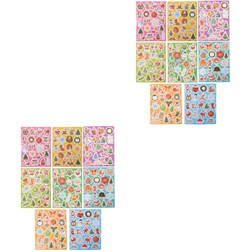 Hemobllo 16blätter Weihnachtsaufkleber Für Weingläser Und Wasserflaschen wasserdichte Selbstklebende Sticker Mit Lustigen Designs Für Feiertagsfeiern Und Geschenkverpackungen von Hemobllo