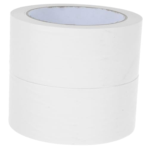 Hemobllo 2 Rollen Weißes Packband Selbstklebendes Kraftpapier Klebeband Versandverpackung Starke Haftung Reißfest Beschreibbar für Kartons und Pakete von Hemobllo