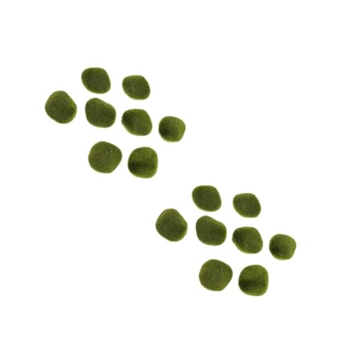 Hemobllo 2 Sätze Künstlicher Moosstein Terrarium Mooskugel Dekoration Simulation Moosstein Moos-bastelstein 8 Stück * 2 von Hemobllo
