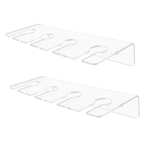 Hemobllo 2 Stcs Wandmontierte Weinglashalter Transparentes Acryl -weinglasregal Für Unterschrank Für Weingläser Und Trocknen Geeignet von Hemobllo