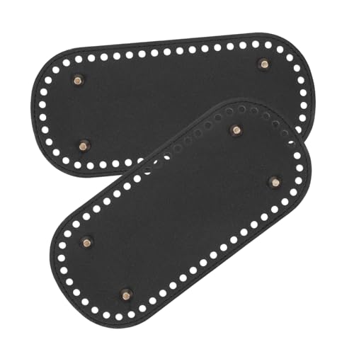 Hemobllo 2 Stück Kunstleder Taschenboden Oval Teiliges Strapazierfähige PU Basis zum Häkeln Praktische DIY Handtaschenform für Strick und Webtaschen Langlebig und Formstabil von Hemobllo