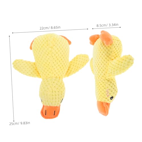 Hemobllo 2 Stück Teiliges Hundespielzeug Quietschente S Förmig Realistisch Gelb Interaktives Kauspielzeug mit Sound Sicher für Kleine Hunde und Welpen Geeignet für Drinnen und Draußen von Hemobllo