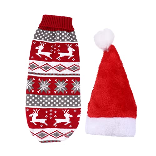 Hemobllo 2 Stück Weihnachtspullover Hund Rot mit Kapuze Kuscheliger Strickpullover im Rentier Design Warmer Haustierpullover für Kleine Hunde und Katzen Bequeme Festliche Haustierkleidung Hemobllo 2 Stück Weihnachtspullover Hund Rot mit Kapuze Kuscheliger Strickpullover im Rentier Design Warmer Haustierpullover für Kleine Hunde und Katzen Bequeme Festliche Haustierkleidung von Hemobllo