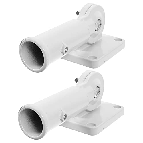 Hemobllo 2Stücke Aluminium Fahnenmast Wandhalterung Verstellbare Halter für Garten und Werbeflaggen Robust und Langlebig für Verschiedene Feiertagsdekorationen von Hemobllo