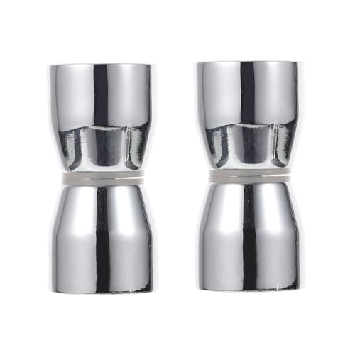 Hemobllo Duschtürgriff 2 Stück Runder Rücken an Rücken Griff für Badezimmer Schiebetüren und Glastüren Einloch Montage Silber Türzubehör für Duschtüren von Hemobllo