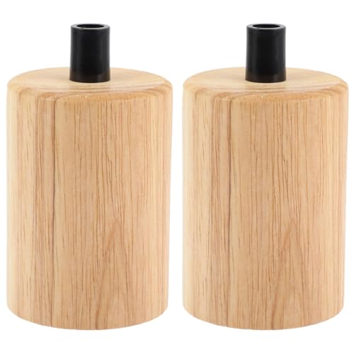 Hemobllo E27 Lampenfassung - 2 Stück Holz Lampensockel, Vintage Hängelampenfassung Kleiner Tischlampensockel Ersatz E27 Schraube Glühbirnenfassung Hemobllo E27 Lampenfassung - 2 Stück Holz Lampensockel, Vintage Hängelampenfassung Kleiner Tischlampensockel Ersatz E27 Schraube Glühbirnenfassung von Hemobllo