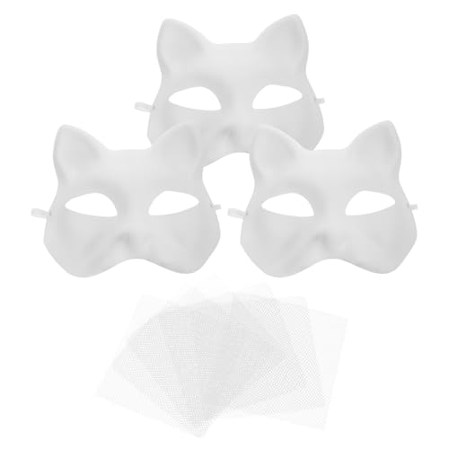 Hemobllo 3 Sets Handgefertigte Maske Maske Unbemalte Maske Basis Leere Maske Proppapiermaske Für Handwerkshandwerk Handgefertigte Leere Maskenparty -gefälligkeiten Hemobllo 3 Sets Handgefertigte Maske Maske Unbemalte Maske Basis Leere Maske Proppapiermaske Für Handwerkshandwerk Handgefertigte Leere Maskenparty -gefälligkeiten von Hemobllo