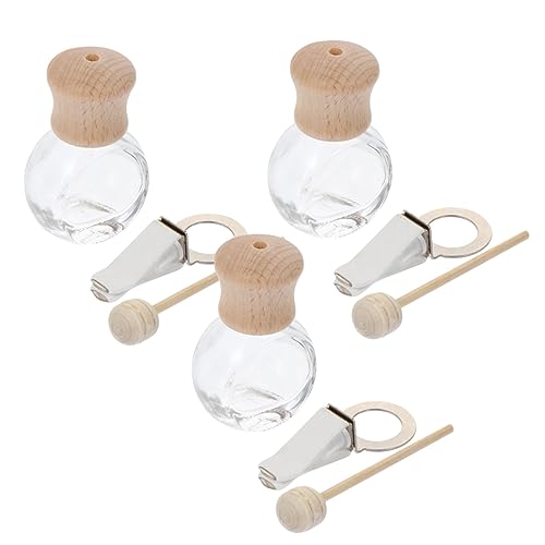 Hemobllo 3stücke Auto Duft Diffuser Mit Holzdeckel Flasche Für Auto Lüftung Perfume Container Für Angenehmen Duft Im Fahrzeug Für Ätherische Öle Und Parfüms von Hemobllo