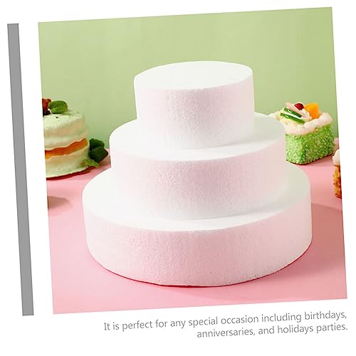 Hemobllo 3 Stück Teiliges Wiederverwendbares Kuchenmodell aus Schaumstoff Runde Backform Dummies in Leichtes DIY Torten Dekorationstraining für Hochzeitstorten und Partybedarf Hemobllo 3 Stück Teiliges Wiederverwendbares Kuchenmodell aus Schaumstoff Runde Backform Dummies in Leichtes DIY Torten Dekorationstraining für Hochzeitstorten und Partybedarf von Hemobllo