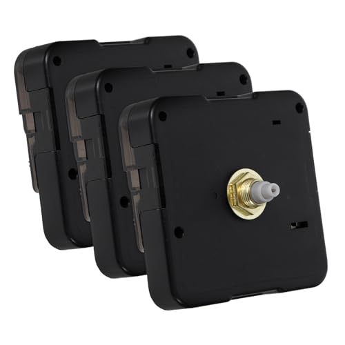 Hemobllo 3 Stück Uhrwerk Batteriebetriebene Uhr Uhrenmechanismus Herstellung Pendeluhr Uhr DIY Kit Uhr-Kit Uhrzeiger Austausch des Uhrmotors Uhren-Reparaturset, batteriebetrieben Black Hemobllo 3 Stück Uhrwerk Batteriebetriebene Uhr Uhrenmechanismus Herstellung Pendeluhr Uhr DIY Kit Uhr-Kit Uhrzeiger Austausch des Uhrmotors Uhren-Reparaturset, batteriebetrieben Black von Hemobllo