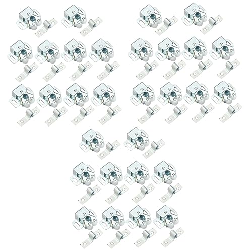 Hemobllo 3 Sätze Möbel Türschloss Stahl Schnalle Schrank Tür Latch Frühling Locker Silber Öffnen/schließen 10 Stücke * 3 von Hemobllo