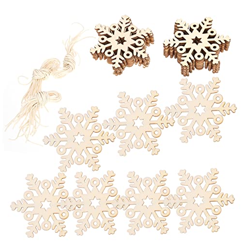 Hemobllo 30 Stück Teiliges Holz Schneeflocken Weihnachtsdeko zum Aufhängen Langlebige Winterdeko aus Premium Holz Vielseitig für Baum Tür Treppengeländer für Zuhause Party Geschäft und von Hemobllo