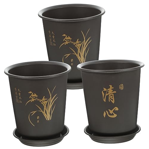 Hemobllo 3Sätze Orchideen Pflanztopf Atmungsaktive Plastikblumentöpfe mit Untersetzer für Wohnzimmer und Garten Dekorative Pflanzer für Orchideen Hemobllo 3Sätze Orchideen Pflanztopf Atmungsaktive Plastikblumentöpfe mit Untersetzer für Wohnzimmer und Garten Dekorative Pflanzer für Orchideen von Hemobllo