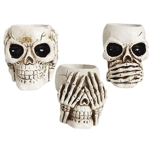 Hemobllo 3Stücke Skelett Kerzenhalter aus Kunstharz für Halloween Gruselige Dekoration Langlebig und Wiederverwendbar für Escape Room Spiele und Schaurige Hemobllo 3Stücke Skelett Kerzenhalter aus Kunstharz für Halloween Gruselige Dekoration Langlebig und Wiederverwendbar für Escape Room Spiele und Schaurige von Hemobllo