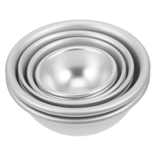 Hemobllo 4 Paare Halbkreis Backform Aluminiumlegierung Halbkugelform DIY Form Wiederverwendbar Sicher Für Handgemachte Seifen Und Badesalzkugeln Hemobllo 4 Paare Halbkreis Backform Aluminiumlegierung Halbkugelform DIY Form Wiederverwendbar Sicher Für Handgemachte Seifen Und Badesalzkugeln von Hemobllo