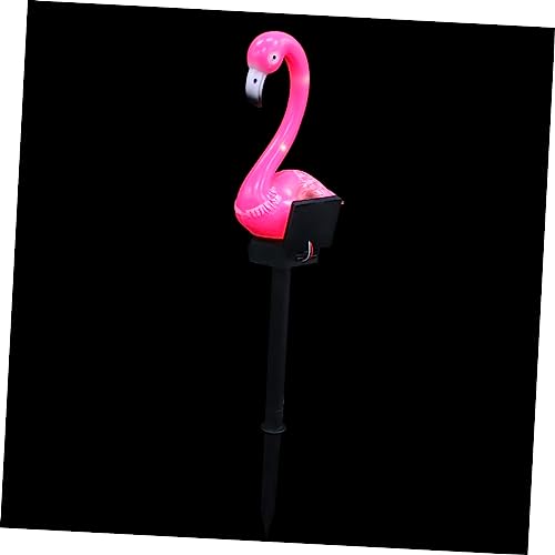 Hemobllo 4 Stück Erdungsstecker Dekorative Lichter Flamingo-lichter Für Den Garten Outdoor-dekor Außendekoration Geführte Wegmarkierungen Solar- Stecken Sie Das Licht Ein Plastik Rot Led von Hemobllo