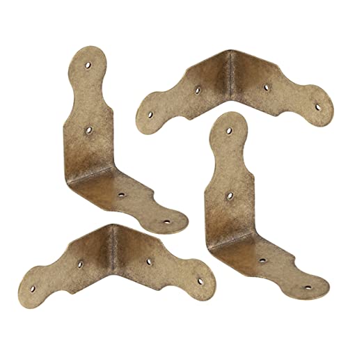 Hemobllo 4stücke Antike Schmuckkästchen-eckenschutz Kupfer Vintage-Design Für Holzboxen Dekorative Eckbeschläge Mit Schrauben Zur Einfachen Montage von Hemobllo