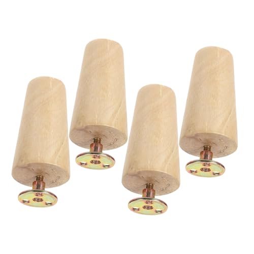 Hemobllo 4 Stück Holzstützfüße Tischbeine Möbelbeine Möbelbeschläge Kleine Couchbeine Bettbeine Möbelbeinlänge Einzelstuhl Sofabeine Holzbeine Für Möbel Couchfüße von Hemobllo