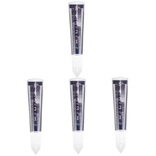 Hemobllo 4stücke Transparentes Regenmessgerät Für Garten Wiederverwendbarer Niederschlagsmesser Für Präzise Messungen Im Freien Für Blumenbeete Und Terrassen von Hemobllo