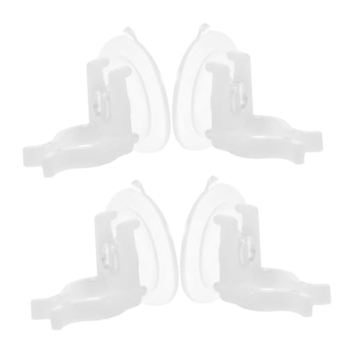 Hemobllo 4 Stück Zubehör für elektronische Kerzenlichter Kerzenlichthalter-Clip Windlicht Kerzenhalter Weihnachts-Fensterkerzen mit Saugnapf Saugnapf-Weihnachtslichtklammern PVC Transparent von Hemobllo