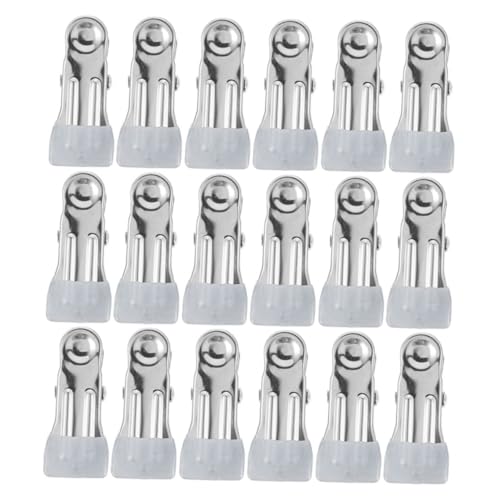 Hemobllo 40 Stück Winddichter Befestigungs Clip Montageklammern Kleiderklammern Winterabdeckungsclips für Schwimmbecken Klammern für Poolabdeckung Abdeckclip PVC Silver von Hemobllo