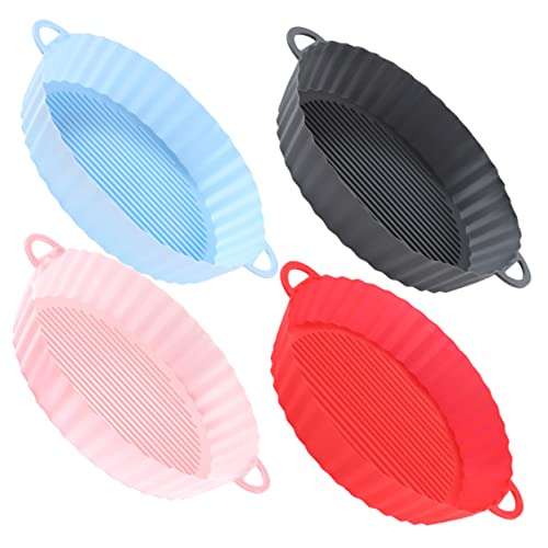 Hemobllo 4Stücke Teiliges Silikon Liner für Air Fryer Wiederverwendbare Antihaft Pfanne aus Lebensmittelechtem Silikon für Luftfritteusen von Hemobllo