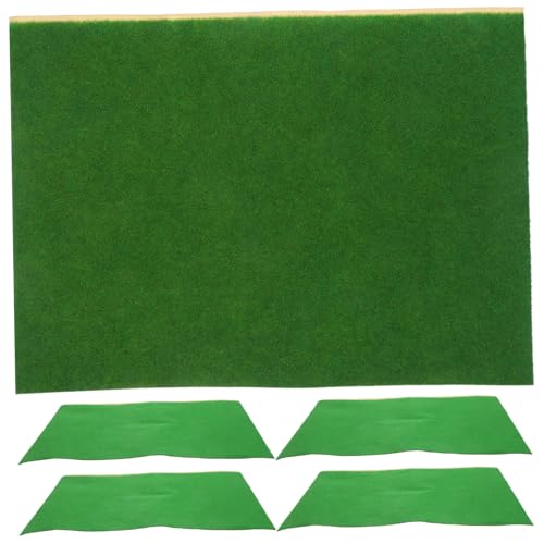 Hemobllo 5 Stück Gebäudemodell Turf Grasteppich künstliches Gras falsches Gras Kunstrasen im Freien groß kunstgras Artificial Grass Sandbrettrasen Grasrasen selber Machen Plastik Green von Hemobllo