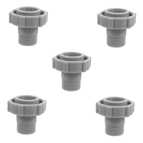 Hemobllo 5 Stück Schwimmbadverbindung Poolreinigungsgeräte Wasserrohrverbindung Abflussrohr Adapter Für Den Poolablaufschlauch Reinigungsmittel Für Pools Poolsaugköpfe Grey PVC von Hemobllo