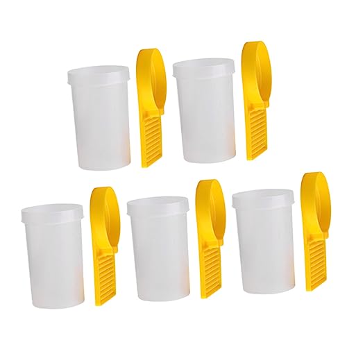 Hemobllo 5 Stück Teiliges Bienen Wasserspender Set Robustem Stabile Bienen Eingangs Trinkbecher Einfach zu Bedienen Langlebig und Kippsicher für Imker zur Effektiven Bienenfütterung von Hemobllo