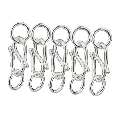 Hemobllo 5 Stück Teiliges S Haken Verschluss aus Sterling Silber für Armbänder und Halsketten DIY Schmuckverschluss mit Leicht und Kompatibel mit Meisten Ketten und Sprungringen Hemobllo 5 Stück Teiliges S Haken Verschluss aus Sterling Silber für Armbänder und Halsketten DIY Schmuckverschluss mit Leicht und Kompatibel mit Meisten Ketten und Sprungringen von Hemobllo