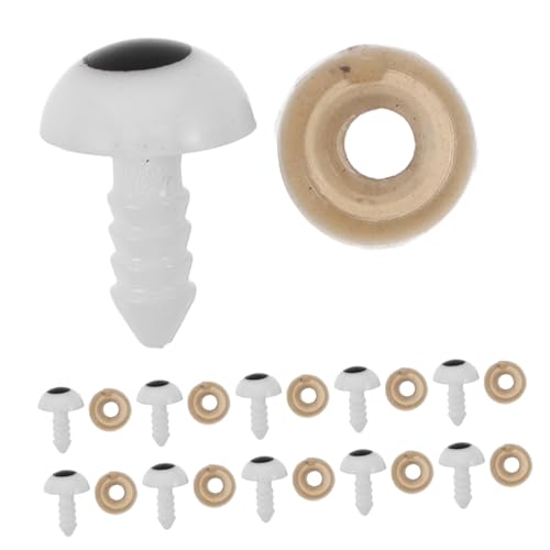 Hemobllo 50 Stück Weiße Kunststoff Sicherheitsaugen mit Gewindefuß Sicherer Halt für Häkeltiere und Amigurumi Robuste Tieraugen zum Basteln von Puppen und Plüschtieren Hemobllo 50 Stück Weiße Kunststoff Sicherheitsaugen mit Gewindefuß Sicherer Halt für Häkeltiere und Amigurumi Robuste Tieraugen zum Basteln von Puppen und Plüschtieren von Hemobllo