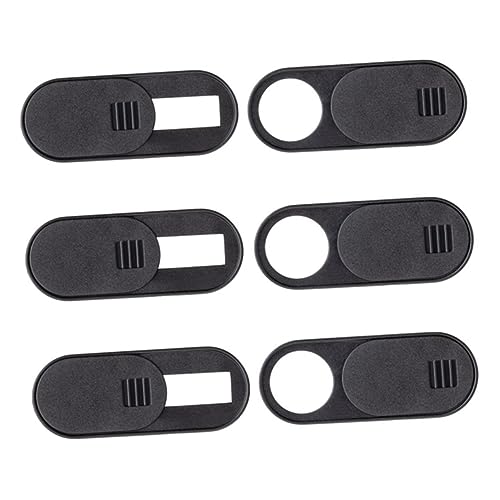Hemobllo Sichtschutz-Set 6-teilig Schwarz Webcam Für Laptop/Smartphone/Tablet Slider-Design Einfache Anbringung von Hemobllo