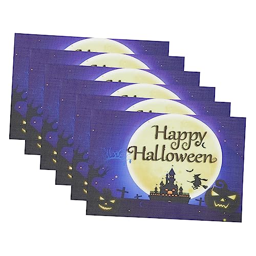 Hemobllo 6stücke Halloween Tischsets Aus Hochwertigem PVC Hitzebeständig Und Waschbar Schützt Esstisch Vor Kratzern Für Küche Hotel Und Restaurant Halloween Muster Für Hemobllo 6stücke Halloween Tischsets Aus Hochwertigem PVC Hitzebeständig Und Waschbar Schützt Esstisch Vor Kratzern Für Küche Hotel Und Restaurant Halloween Muster Für von Hemobllo