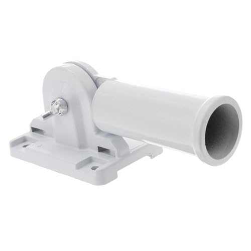 Hemobllo Aluminium Verstellbare Wandhalterung für Fahnenmast Innendurchmesser Einstellbarer Flaggenhalter aus Weißem Aluminiumlegierung für Nationalflaggen und Gartenfahnen von Hemobllo