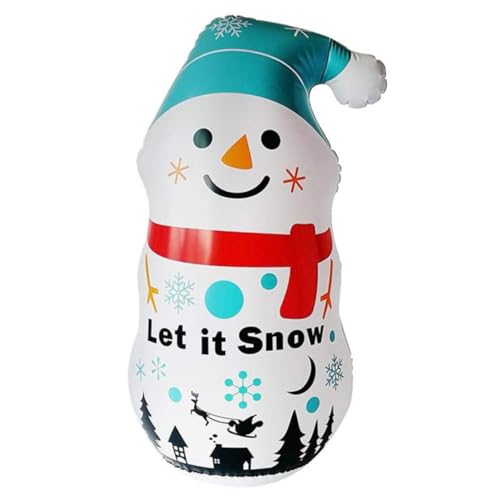 Hemobllo Aufblasbarer Schneemann PVC Weihnachtsdeko Außen Cartoonfigur Weihnachtsfeier Partydekoration Robust Wiederverwendbar Kinderattraktion von Hemobllo