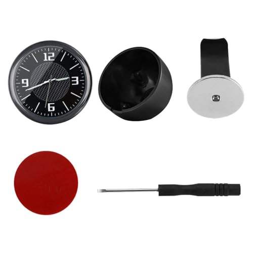 Hemobllo Mini Fahrzeug Armaturenbrett Uhr, Kleine Uhr Universelle für Auto mit Lüftungsschlitz Clip und Klebepad, Auto Lüftungsschlitz Clip von Hemobllo