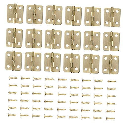 Hemobllo Box Mit 50 Sets 6 Scharnieren Kleiner Scharnierverschluss Kugelgelagerte Scharniere 6-punkt-mini-scharnier Minischarniere Zum Basteln Kleine Holzbearbeitung Miniatur Schnalle Eisen von Hemobllo