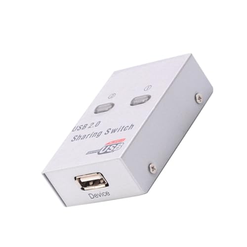 Hemobllo USB 2.0 Drucker und Scanner Sharing Selector Automatischer Umschalter für 2 Computer Langlebig ohne Kabel für Kleine Büros von Hemobllo