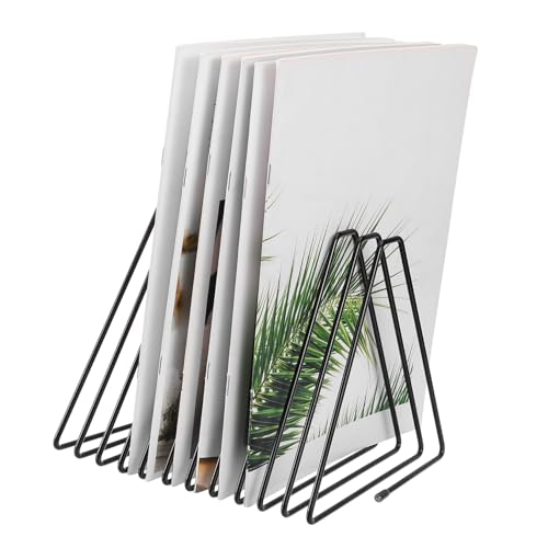 Hemobllo Erweiterbarer Dreieckiger Schreibtisch Organizer mit Fächern Flexibler Draht Aktenordner für Dokumente und Schallplatten Moderner und Eleganter Schreibtischständer von Hemobllo
