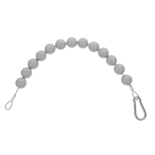 Hemobllo Fahnenmast-Perlenkette Fahnenmast-Ringperle Fahnenringe Fahnenmast-Haltering Flaggenmasthalter Fahnenmast-Seil-Kit Fahnenmastseil Flaggenmast-Hardware Fahnengewicht PVC Grau von Hemobllo